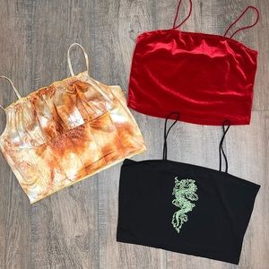 Bundle of 3 Shein Large Cropped Tanks